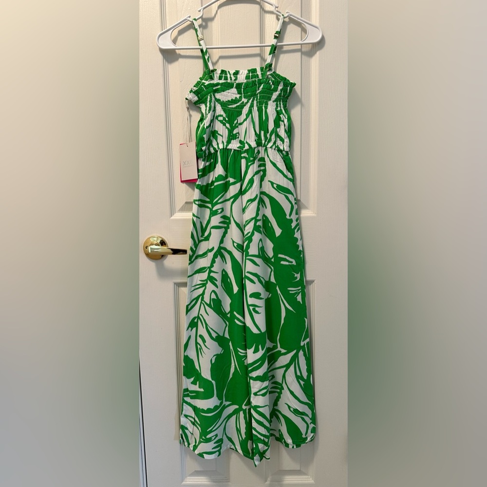 Lilly Pulitzer for Target  Girls Boom Boom Palm Leaves Jumpsuit Medium Romper